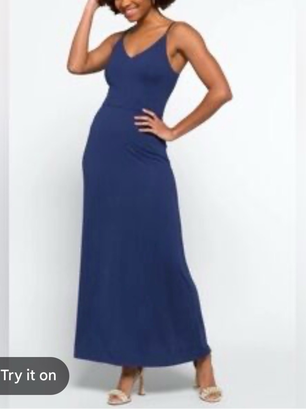 Market & Spruce Navy Strappy Back Knit Dress Sz M